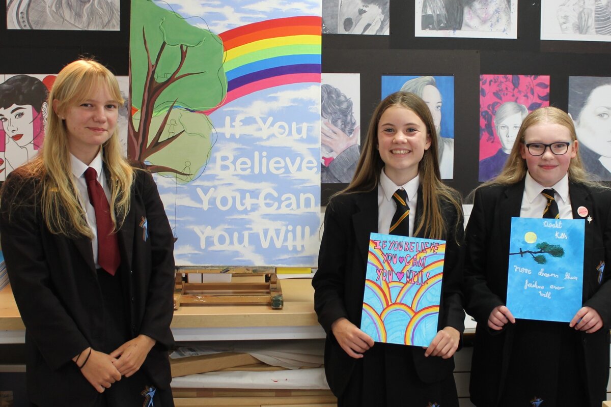 Image of Students Unite for Mental Health Awareness: Positive Poster Competition Winners' Canvas Unveiled